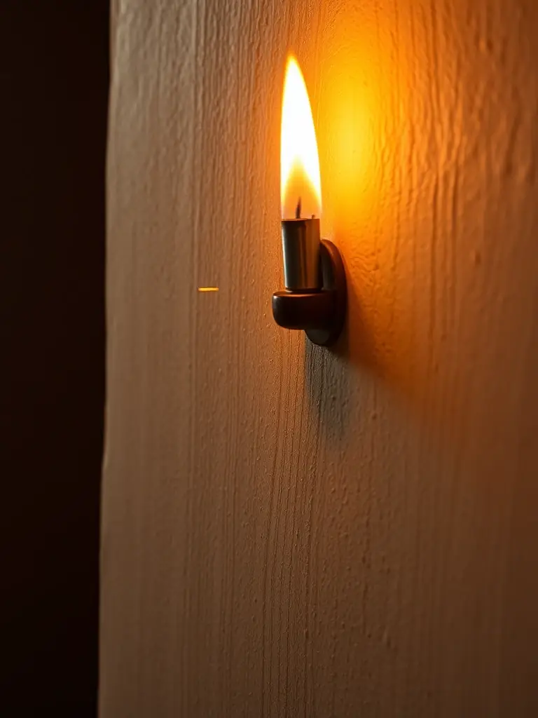 A PYROCHILL BEVARA painted wall being exposed to a controlled flame, demonstrating its fire-resistant properties and ability to protect against fire hazards.